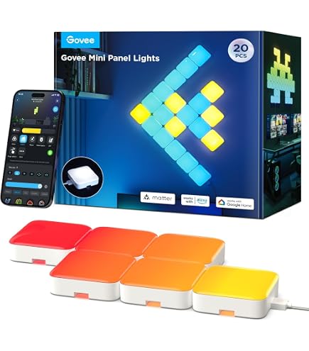 Govee Glide Hexa Light Panels, RGBIC Hexagon LED Wall Lights | Wi